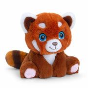 Keel Toys rode panda knuffel - pluche - zittend - 16 cm - Pluchen speelgoed