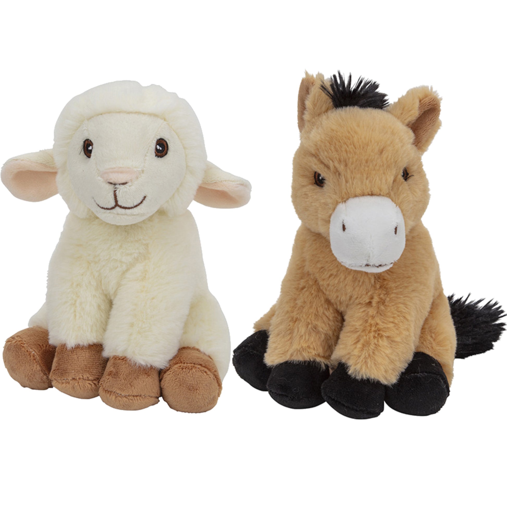 pluche-boerderijdieren-knuffels-schaap-en-paard-setje-van-175-en-17-cm_10349820