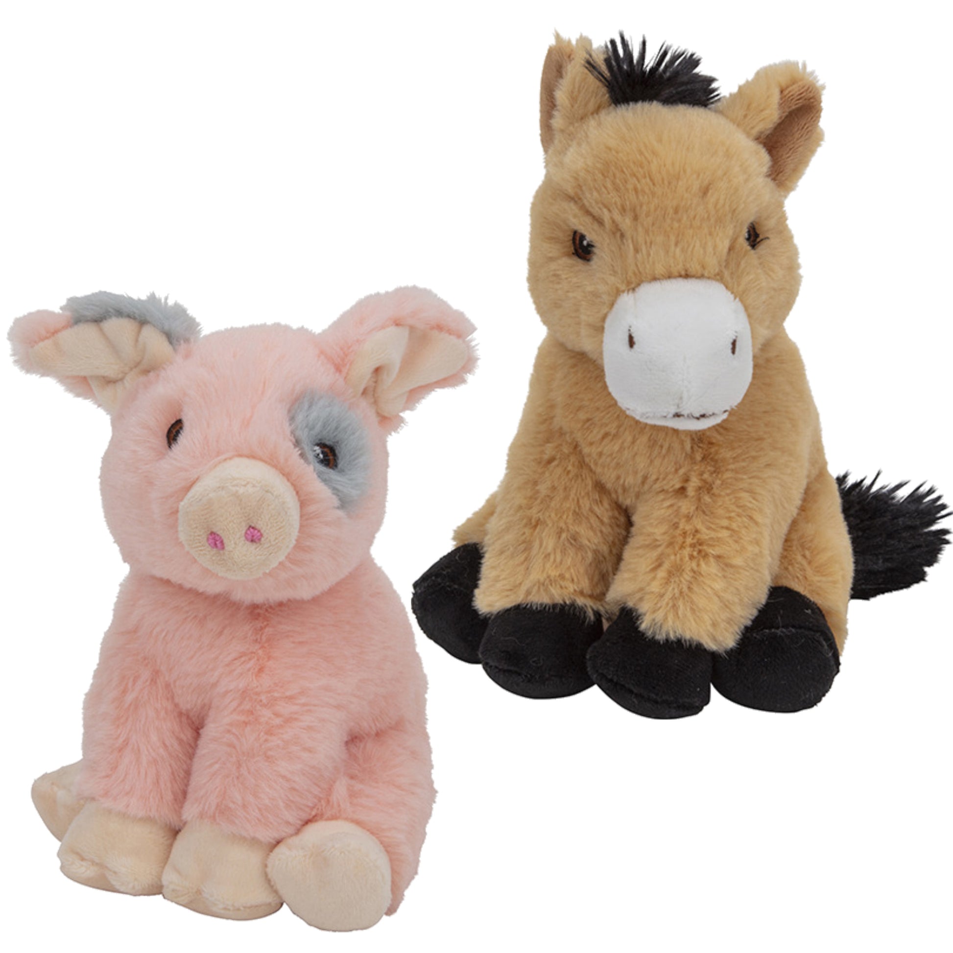pluche-boerderijdieren-knuffels-varken-en-paard-setje-van-18-en-17-cm_10349821