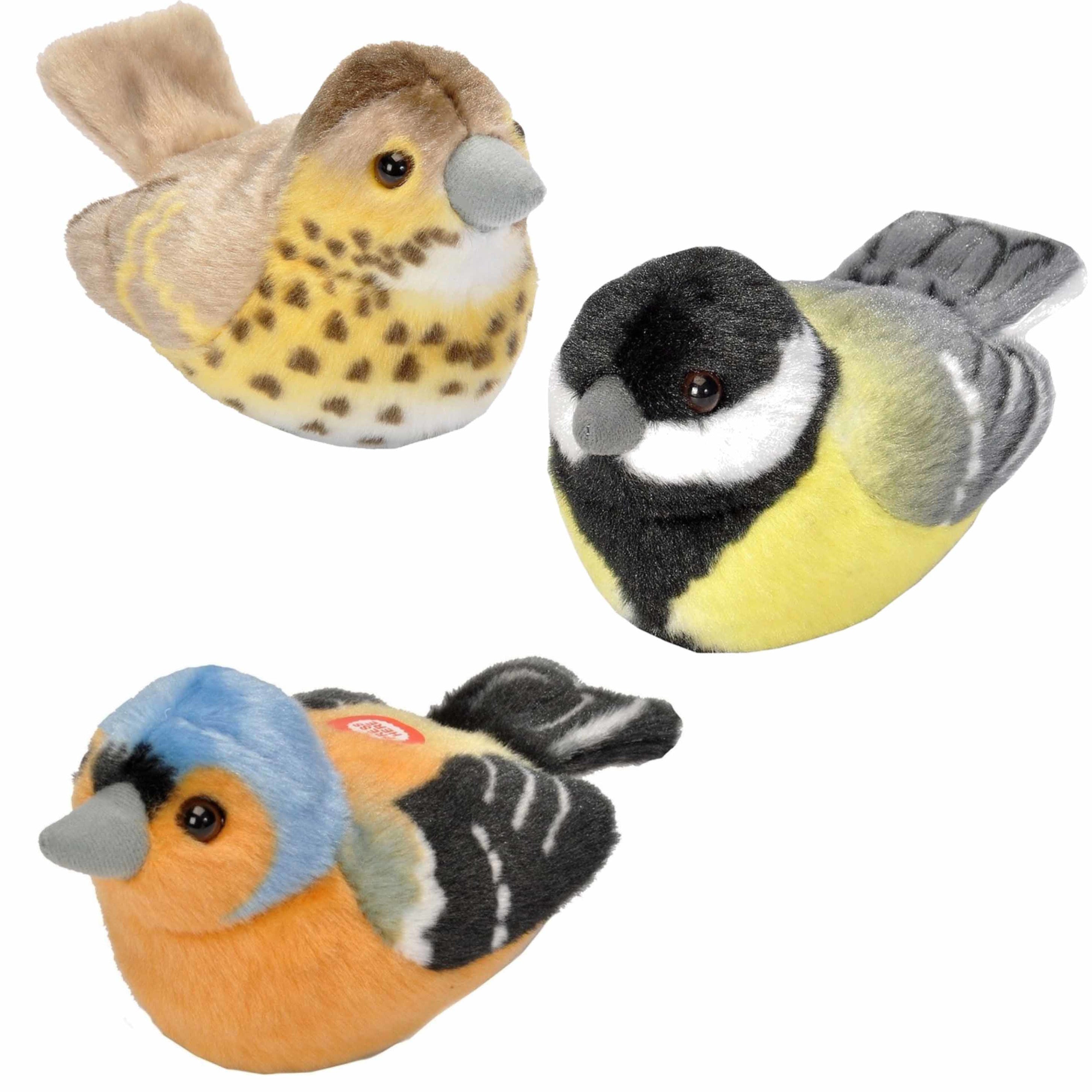set-van-3x-stuks-pluche-vogels-knuffels-14-cm-met-geluid-zanglijster-vink-en-koolmees_10274832
