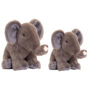 Keel Toys olifanten knuffel set - pluche - 25 en 35 cm - Pluchen speelgoed