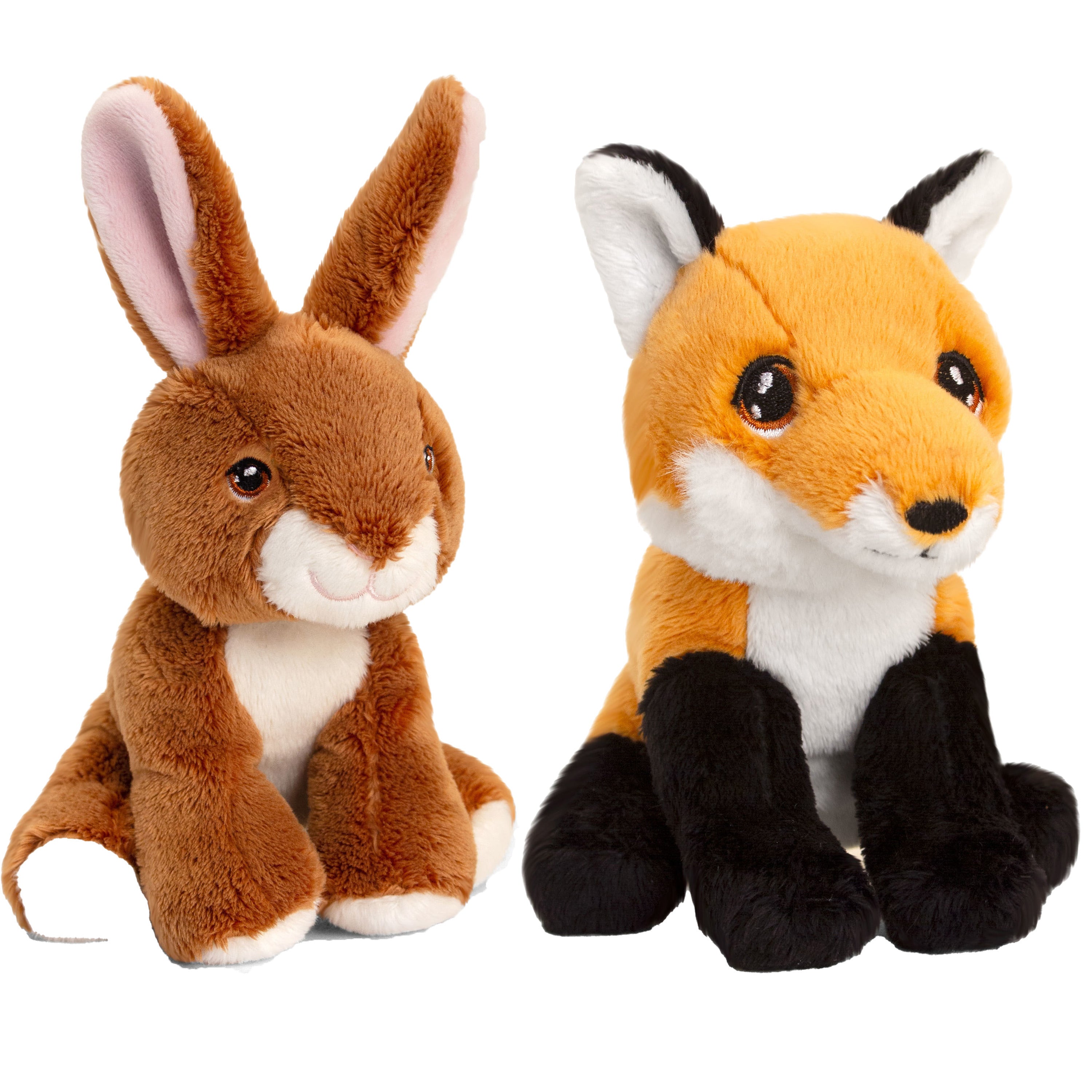 pluche-knuffels-konijn-en-rode-vos-bosdieren-vriendjes-12-cm_10377839