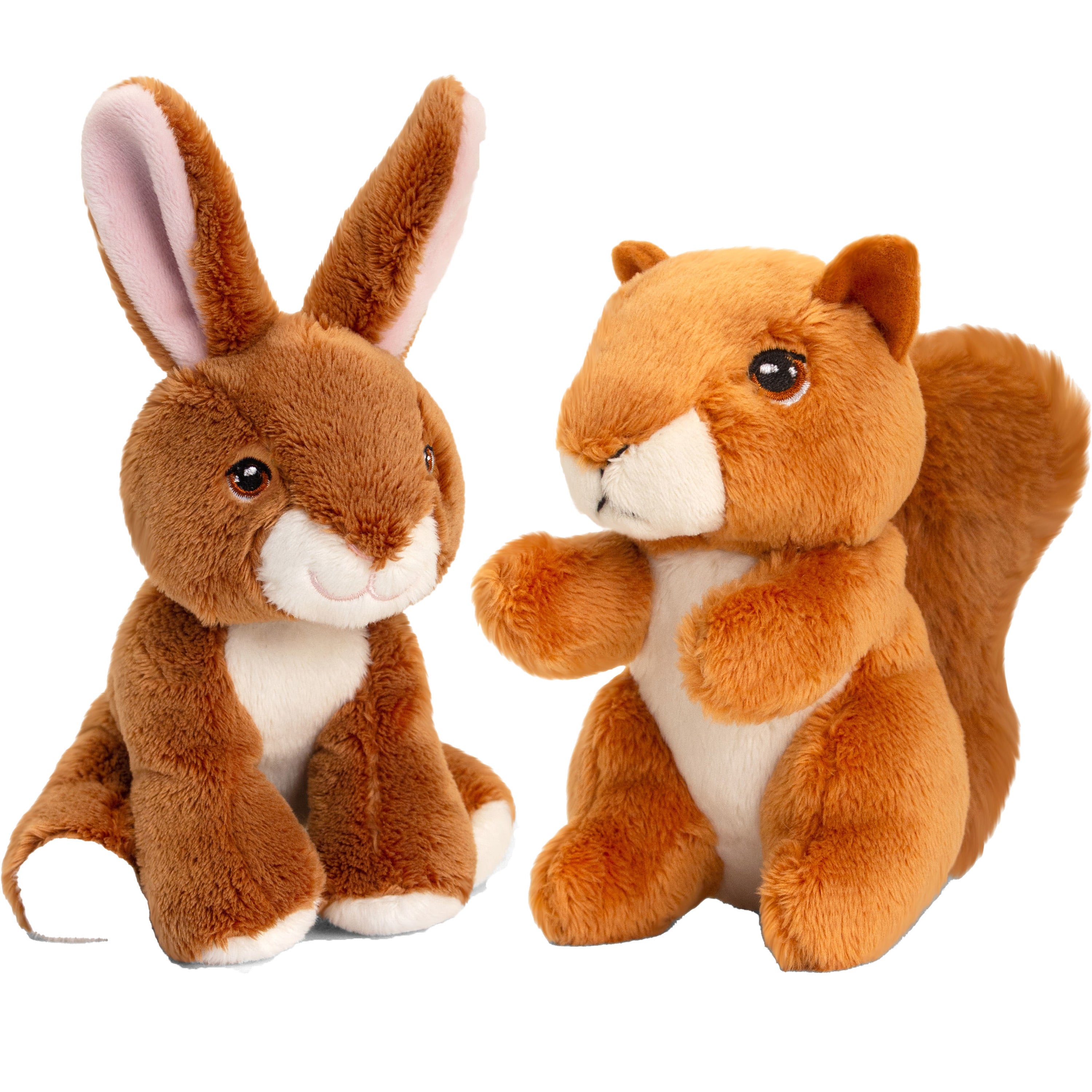 pluche-knuffels-konijn-en-eekhoorn-bosdieren-vriendjes-12-cm_10377840