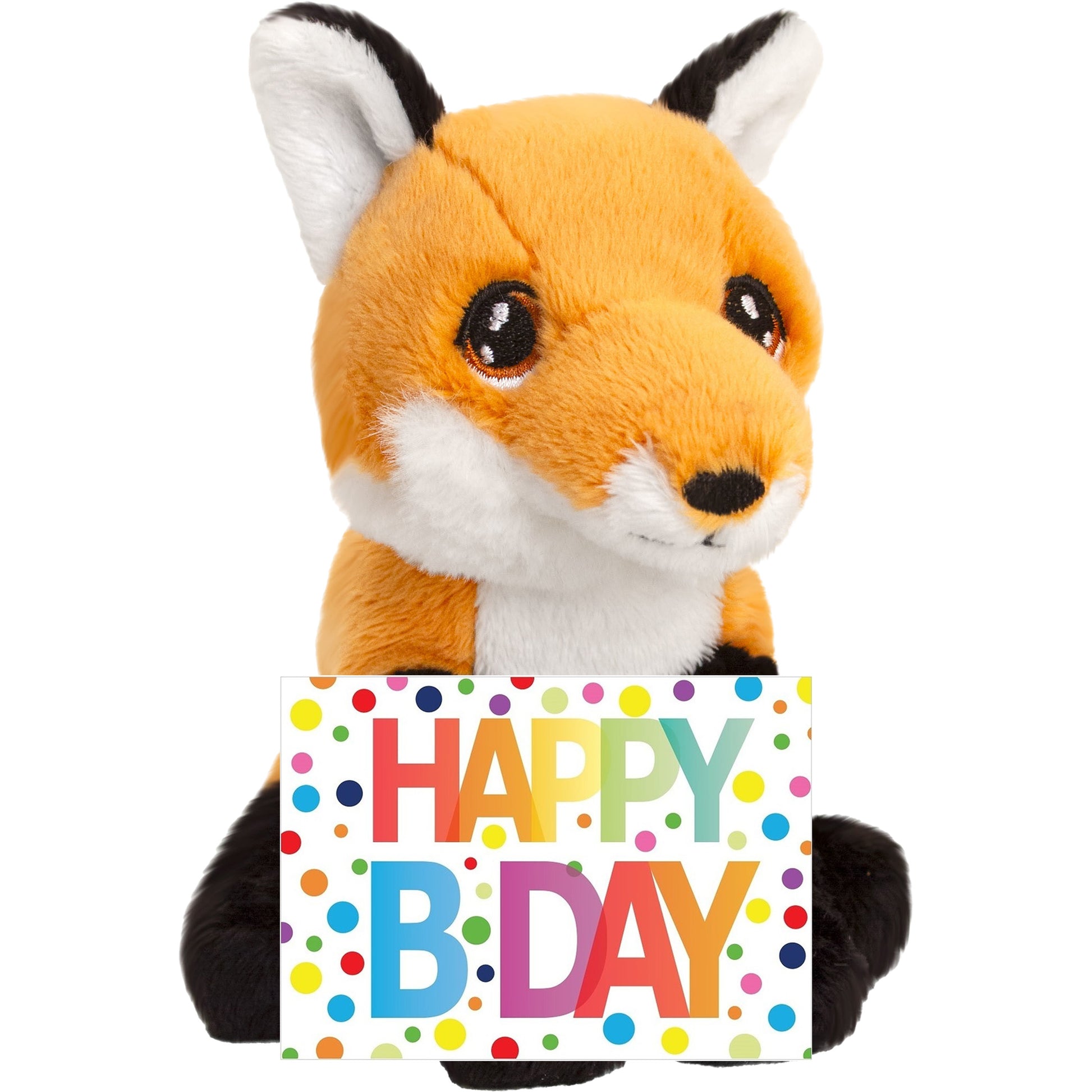 pluche-dieren-knuffel-rode-vos-12-cm-met-happy-birthday-wenskaart_10377845