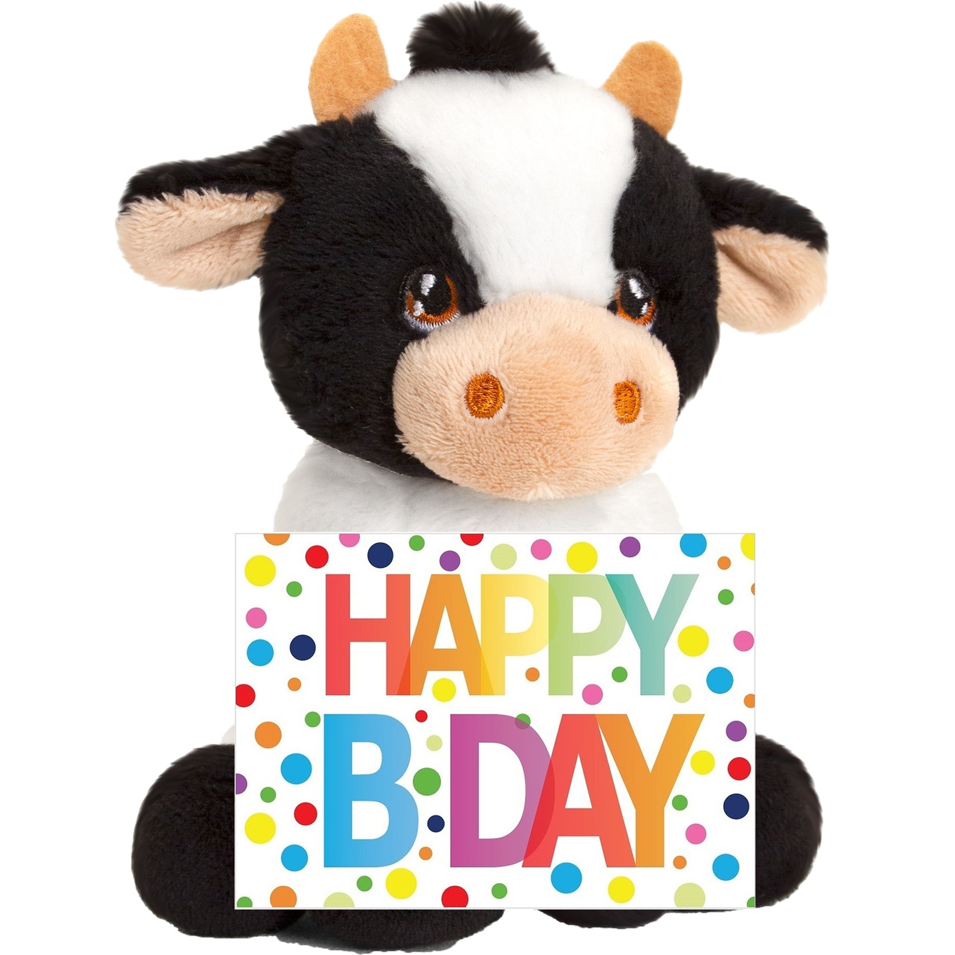 pluche-dieren-knuffel-koe-12-cm-met-happy-birthday-wenskaart_10377847