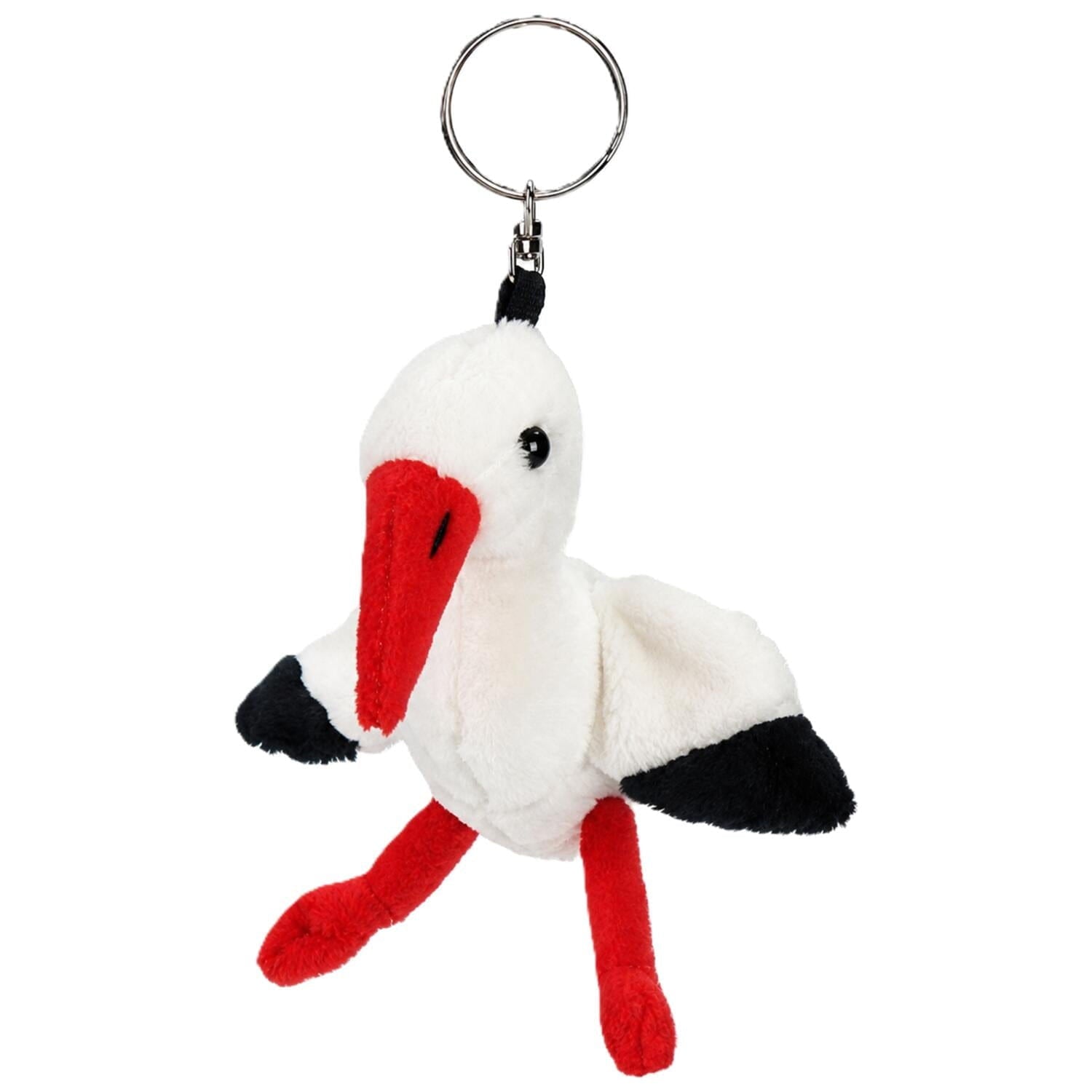 Cornelissen ooievaar knuffel sleutelhanger - pluche - 13 cm - Pluchen speelgoed