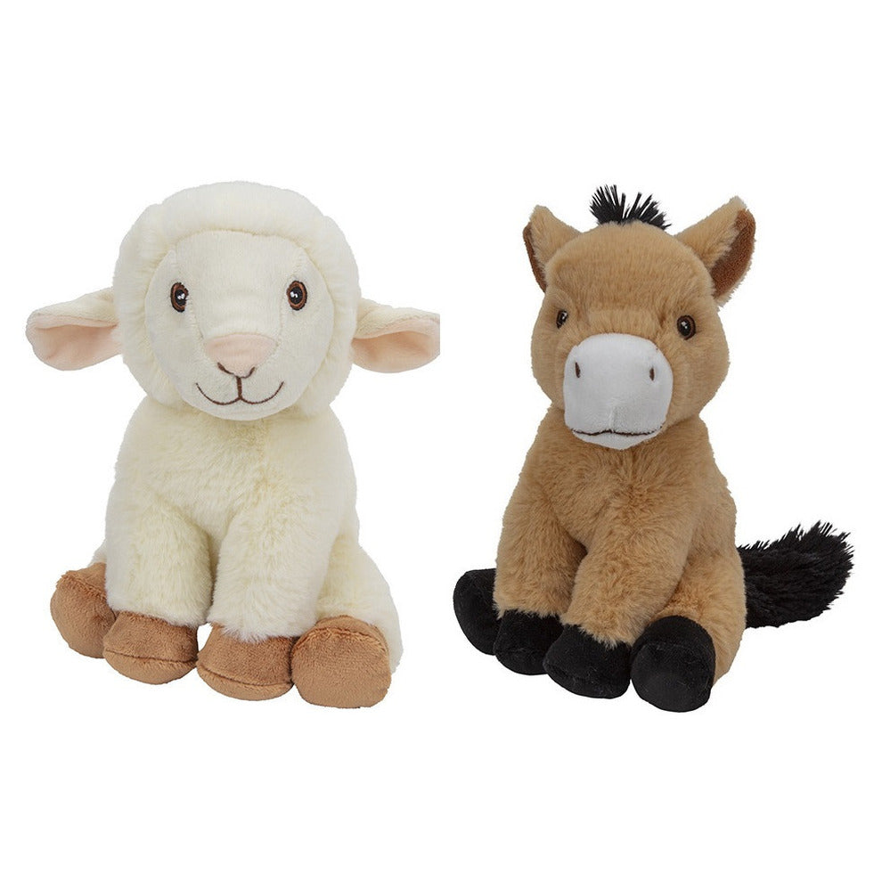 pluche-boerderijdieren-knuffels-schaap-en-paard-van-23-cm_10349859-1
