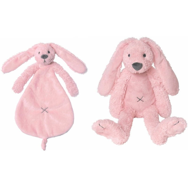 Happy Horse Richie konijntje - roze - knuffeldoek - knuffel