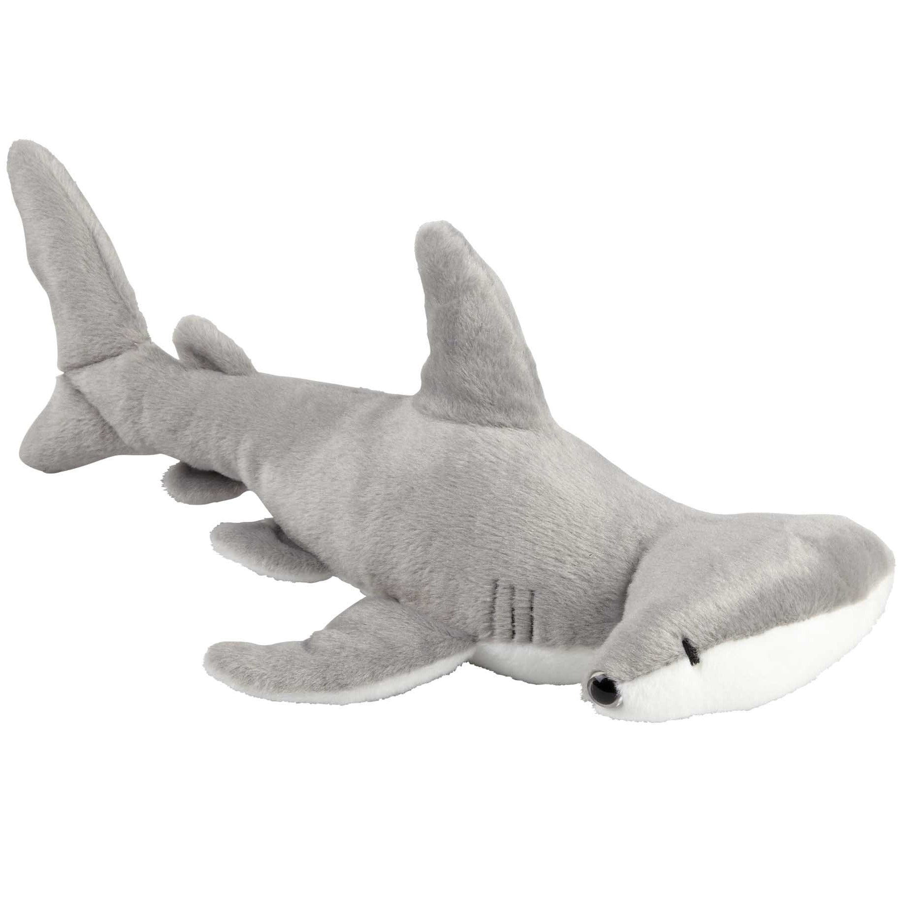 Ravensden hamerhaai knuffel - pluche - 45 cm - grijs - Pluchen speelgoed