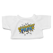 Knuffelkleding pop art beterschap papa t-shirt - wit - M - Pluchen speelgoed
