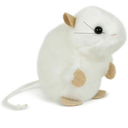 Pluche muis knuffel - wit - 13 cm - muizenknuffel - knuffeldier - Pluchen speelgoed