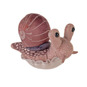 Wild Republic slak knuffel - pluche - 13 cm - bruin - weekdier - dierenknuffel - Pluchen speelgoed