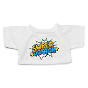Knuffelkleding pop art - Super Doctor T-shirt - wit - M - Pluchen speelgoed