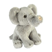 Ravensden olifant knuffel - pluche - 15 cm - grijs - Pluchen speelgoed