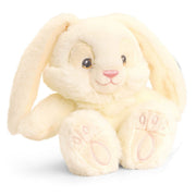 Keel Toys konijn/haas knuffel - creme wit - zittend - 15 cm - Pluchen speelgoed