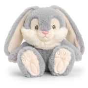 Keel Toys konijn/haas knuffel - grijsblauw - zittend - 15 cm - Pluchen speelgoed