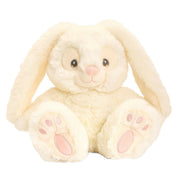 Keel Toys konijn/haas knuffel - creme wit - zittend - 22 cm - Pluchen speelgoed