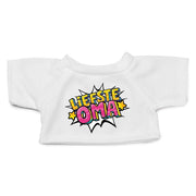 Knuffelkleding pop art - liefste oma - wit - M - Clothies - Pluchen speelgoed