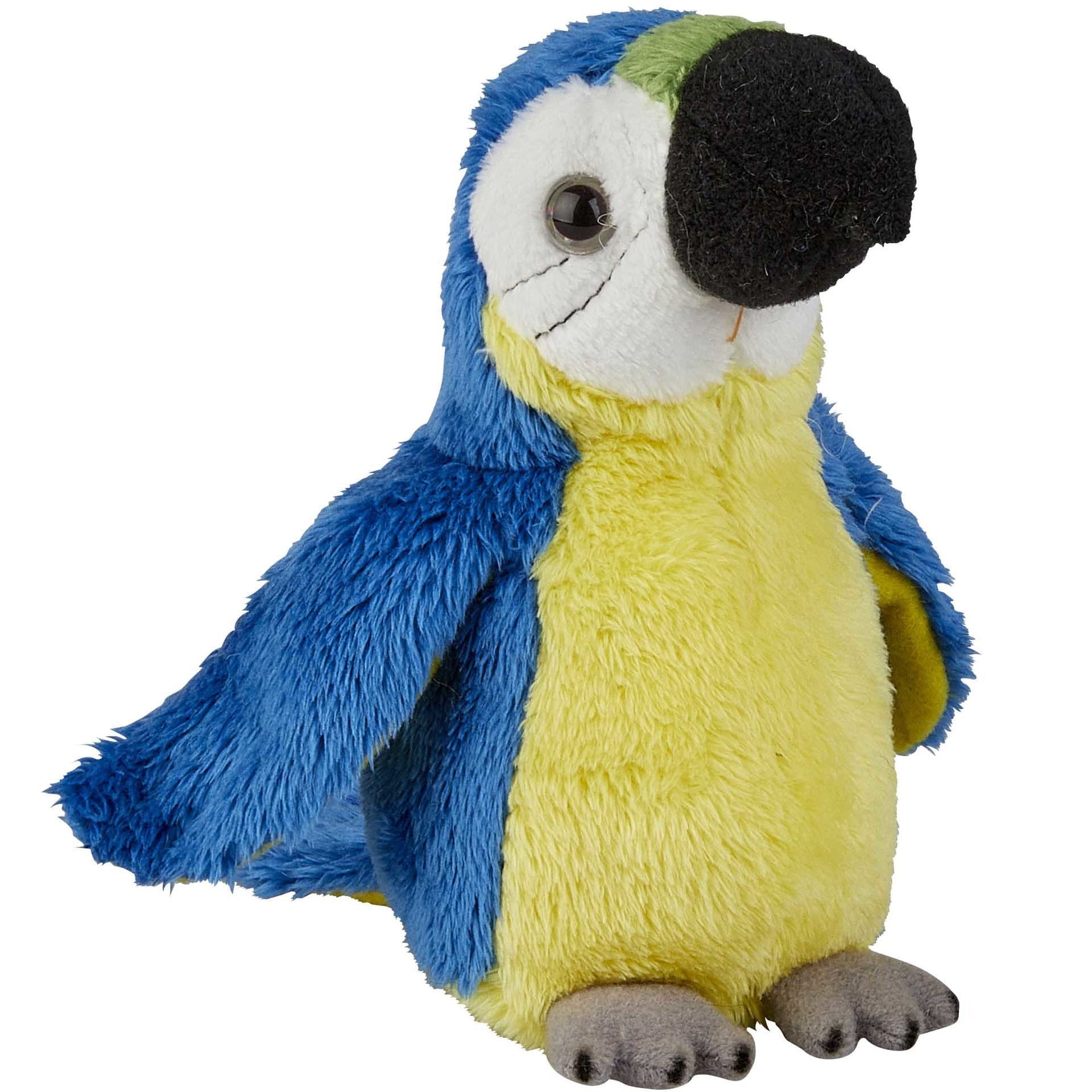 Blauwe papegaai knuffel - pluche - macaw - 15 cm - Pluchen speelgoed