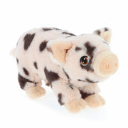 Keel Toys varkensknuffel - roze gevlekt - lopend - 18 cm - Pluchen speelgoed
