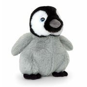 Keel Toys pinguin kuiken knuffel - grijs/zwart - 25 cm - Pluchen speelgoed