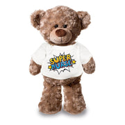 Super Nurse teddybeer knuffel - pluche - 24 cm - shirt - Pluchen speelgoed