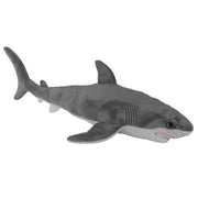 Nature Planet witte haai knuffel - pluche - grijs - 58 cm - Pluchen speelgoed