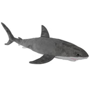 Nature Planet witte haai knuffel - pluche - grijs - 96 cm - Pluchen speelgoed