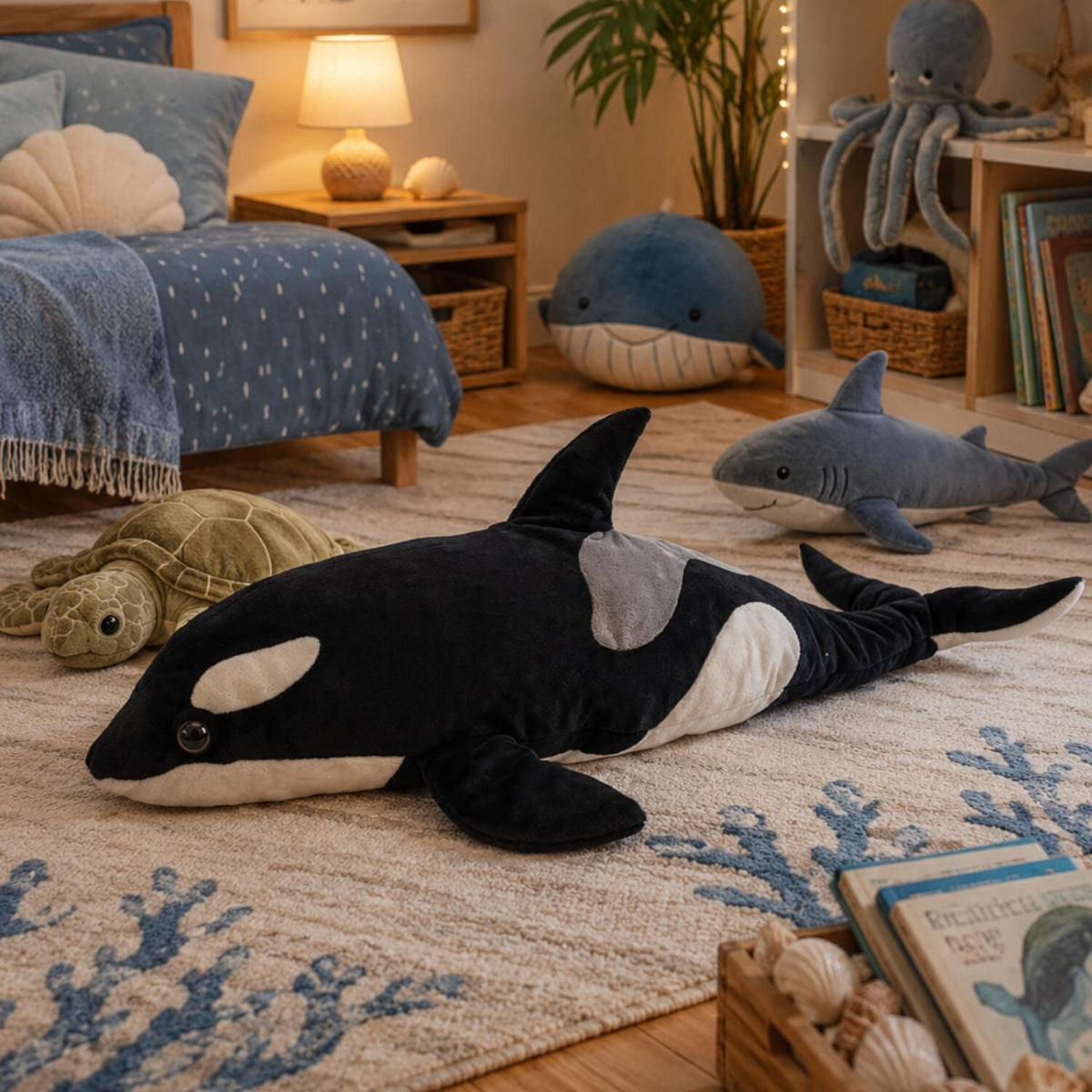 nature-planet-orka-knuffel-pluche-zwart-wit-90-cm_10464935-8