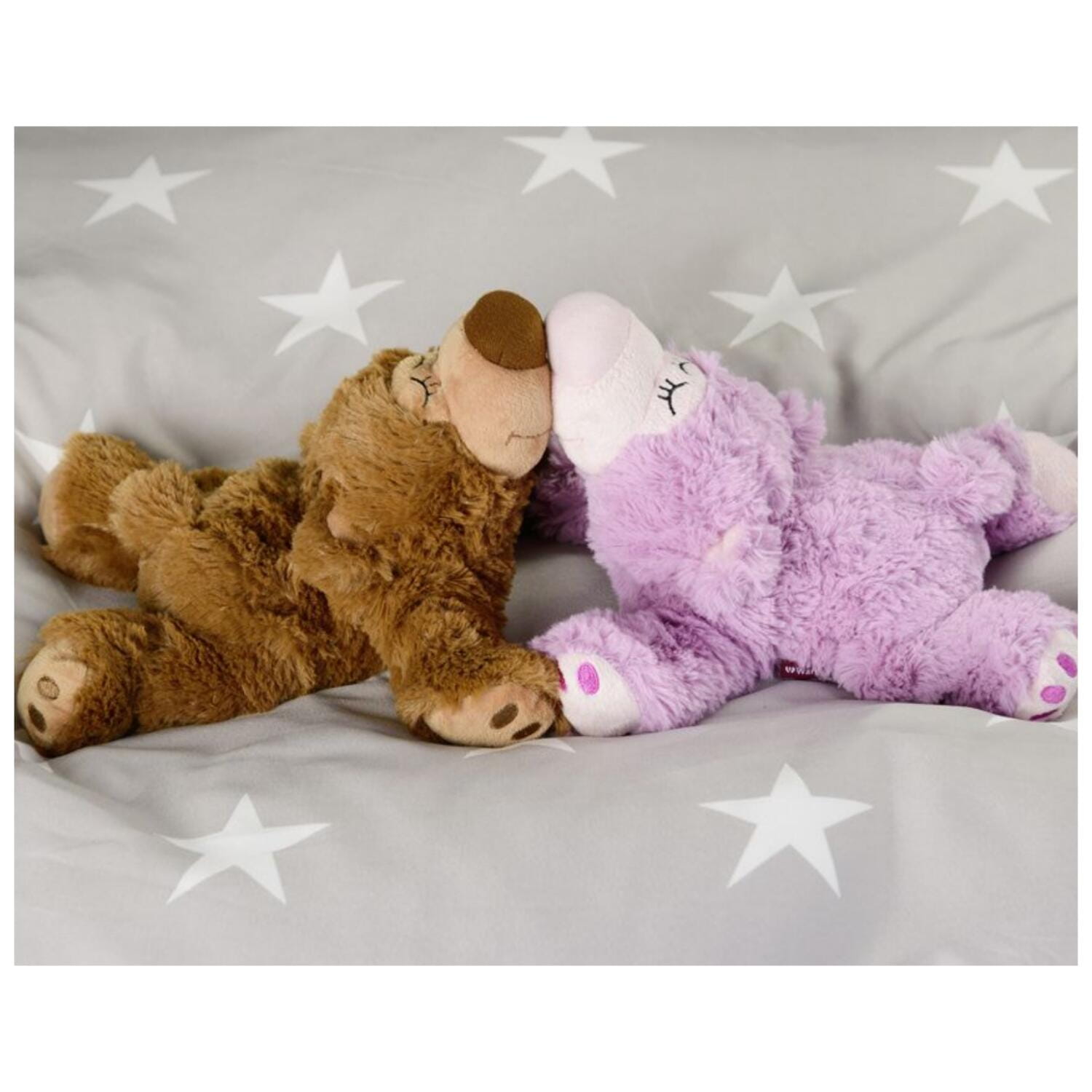 Warmies beer warmteknuffel - bruin - 32 cm - magnetronknuffel - Pluchen speelgoed