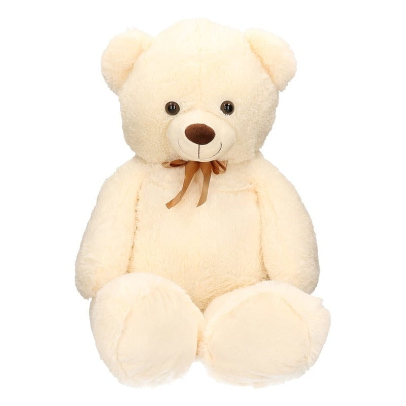 Knuffelbeer XL - pluche - 100 cm - extra groot - beige - Pluchen speelgoed