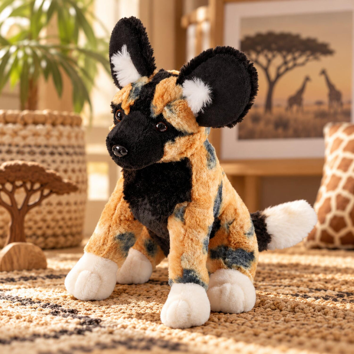 pluche-wilde-hond-knuffel-safari-dier-30-cm_10056963-2