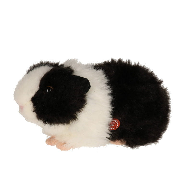 Cavia knuffel - pluche - 20 cm - zwart - speelgoed - Pluchen speelgoed