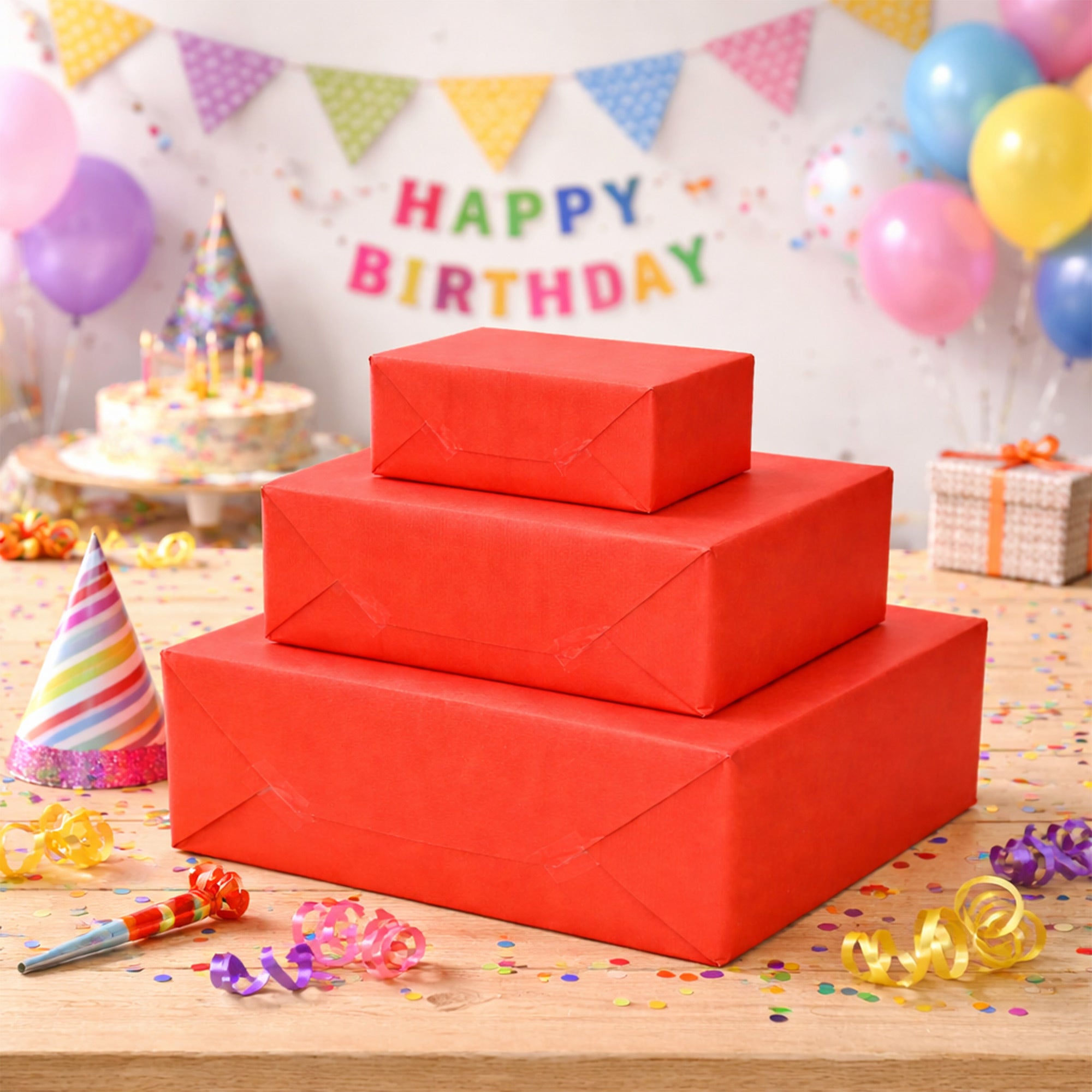 bellatio-decorations-cadeaupapier-rood-200x70-cm-inpakpapier_10501973-5