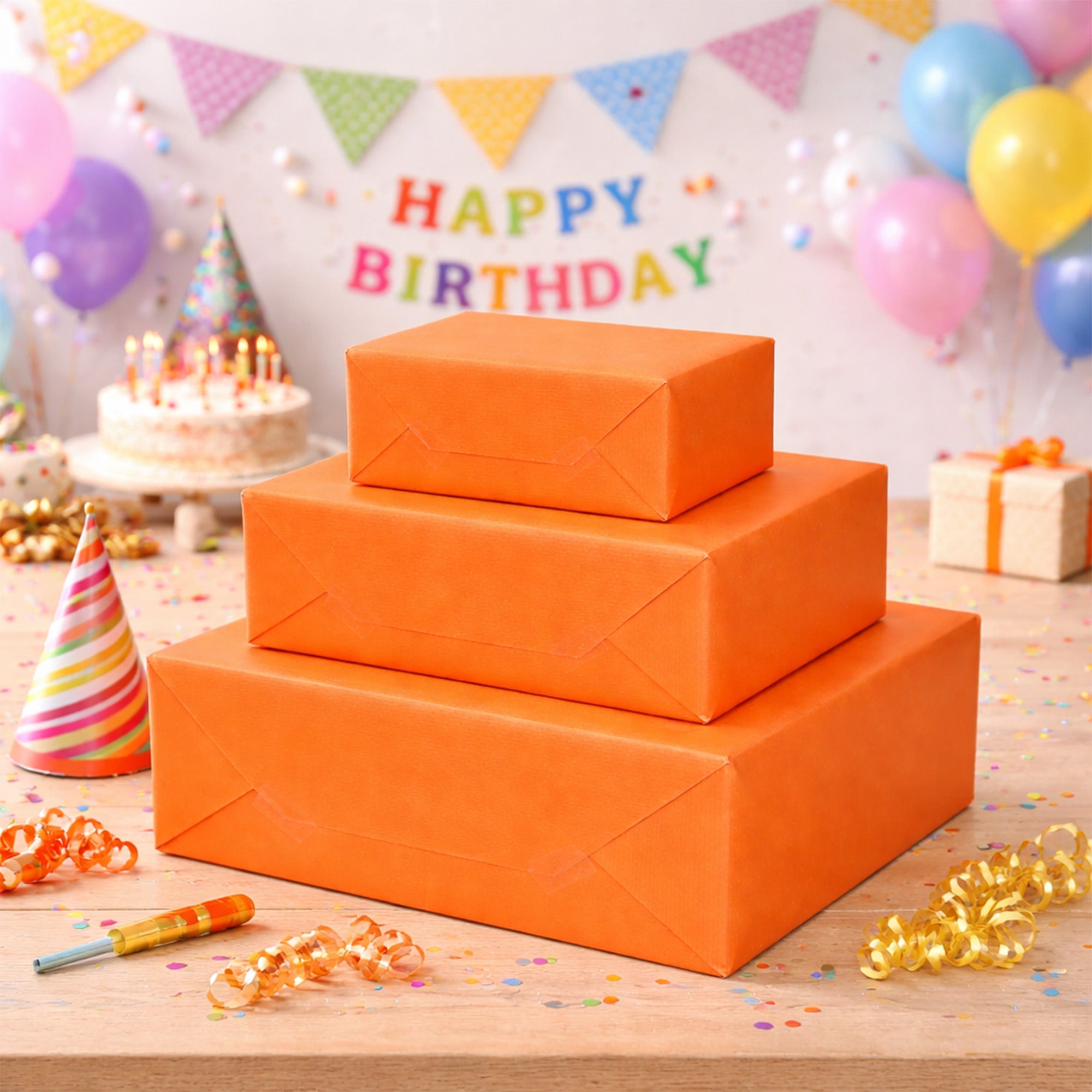 bellatio-decorations-cadeaupapier-oranje-200x70-cm-inpakpapier_10501976-5
