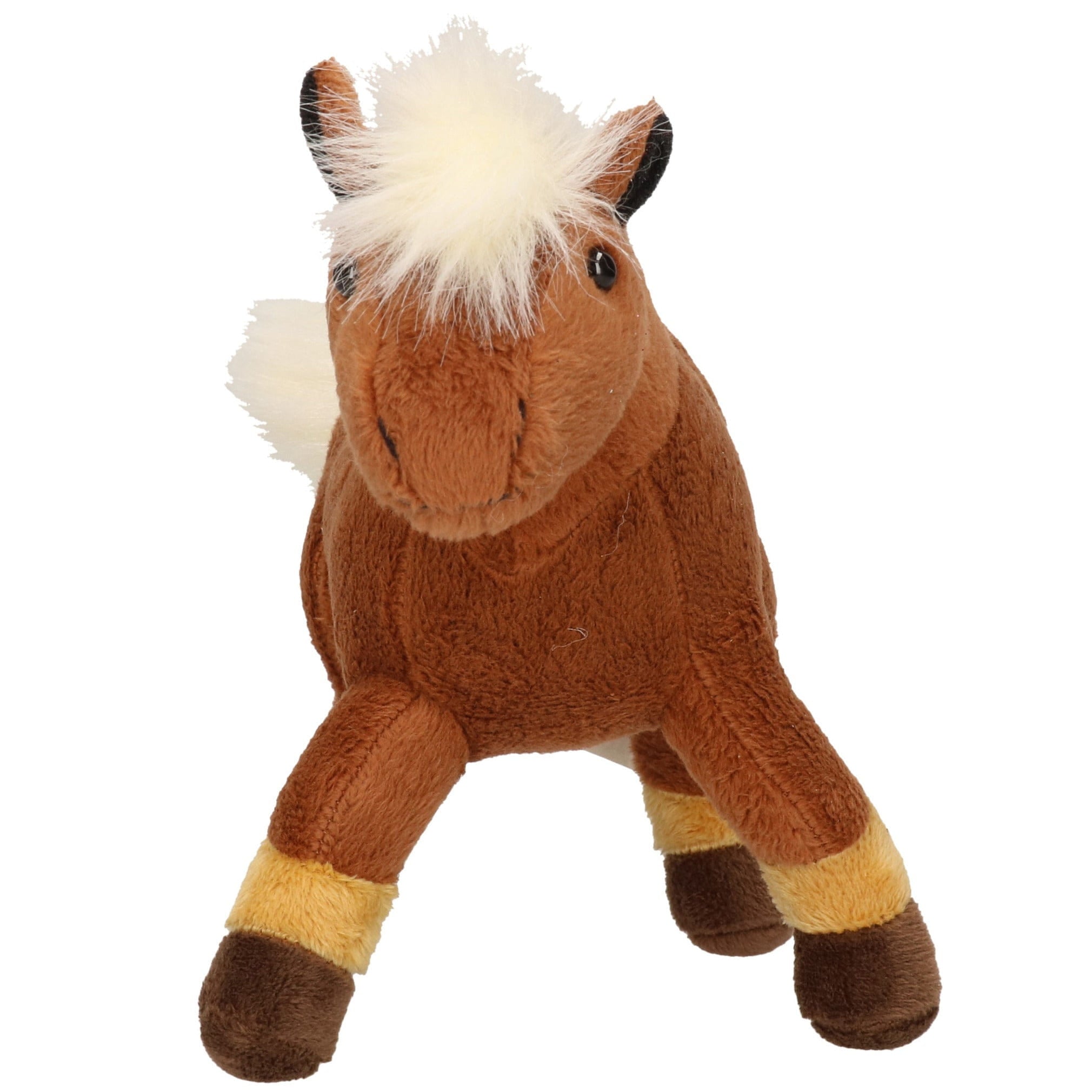 Cornelissen paardenknuffel - bruin pluche - 25 cm - boerderijdier - Pluchen speelgoed