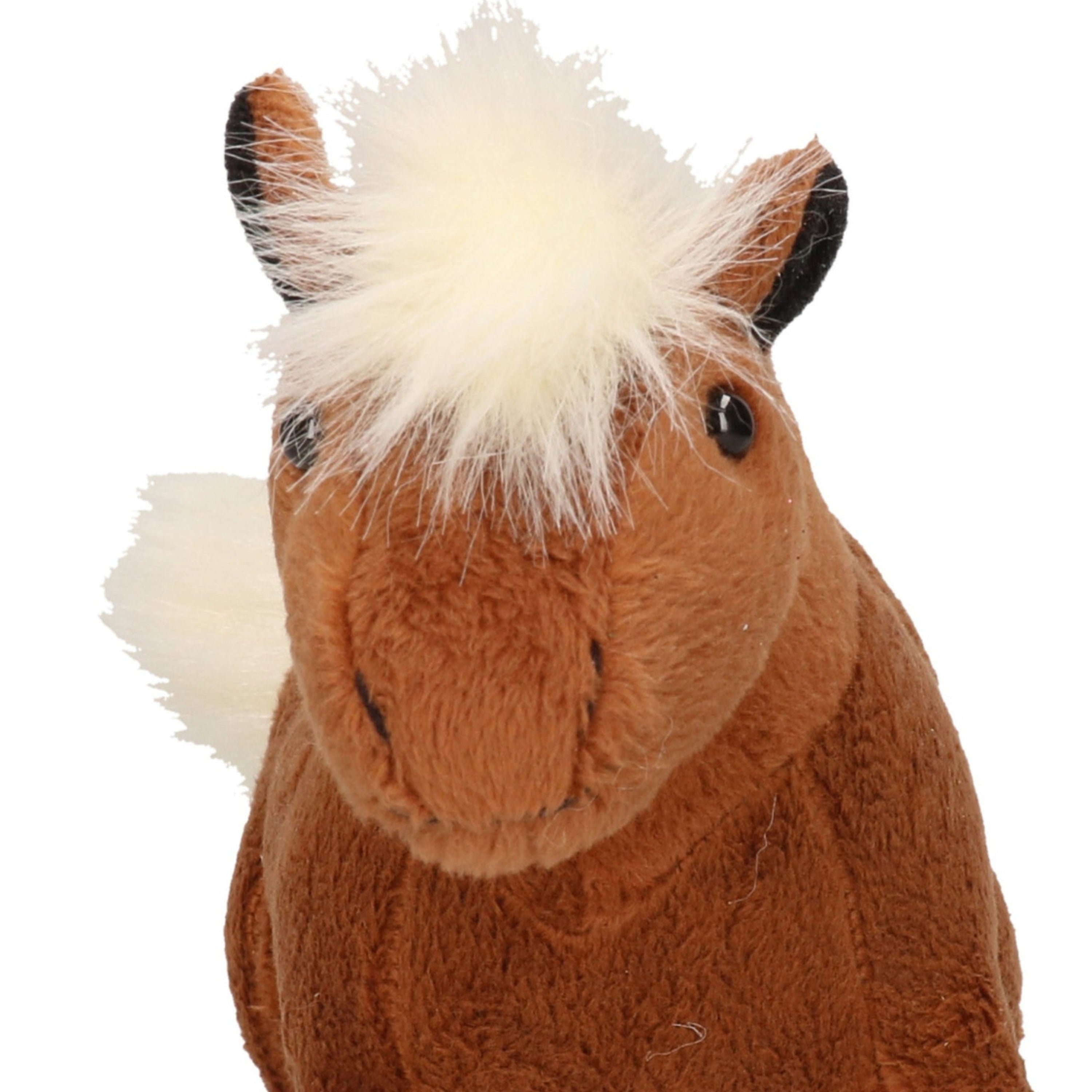 Cornelissen paardenknuffel - bruin pluche - 25 cm - boerderijdier - Pluchen speelgoed