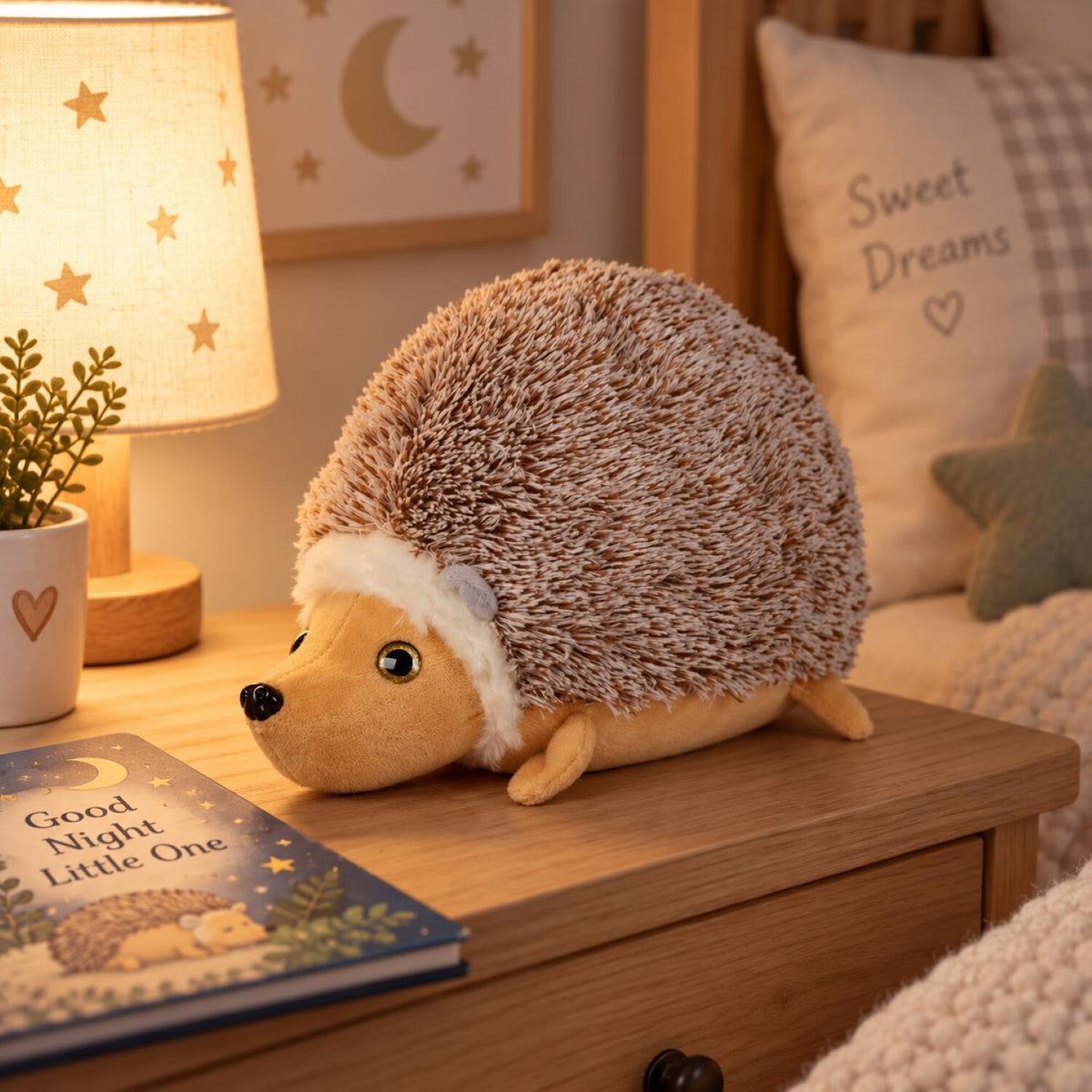 pluche-egel-knuffel-zacht-23-cm-lichtbruin-beige-egeltje_10411987-4