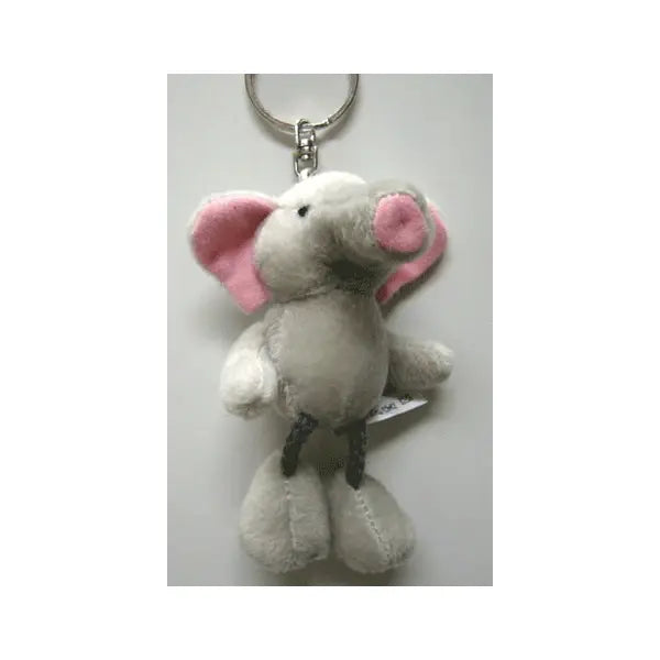 Olifanten knuffel sleutelhangers - pluche - 10 cm - dieren - Pluchen speelgoed