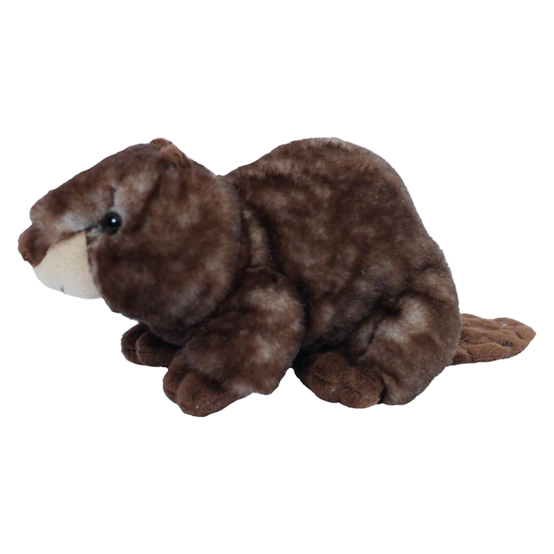 Bever knuffel - zachte pluche - bruin - 18 cm - Pluchen speelgoed