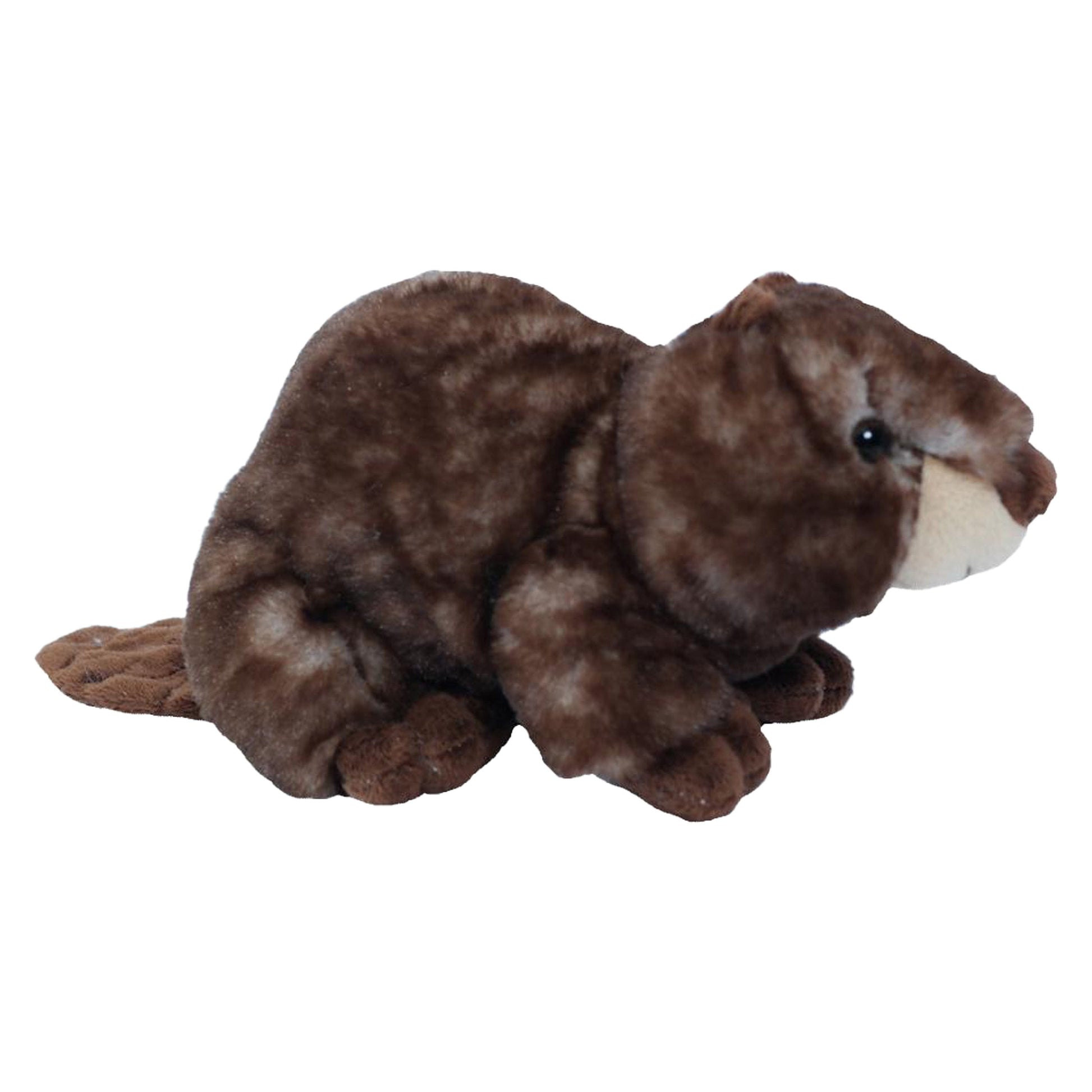 Bever knuffel - zachte pluche - bruin - 18 cm - Pluchen speelgoed