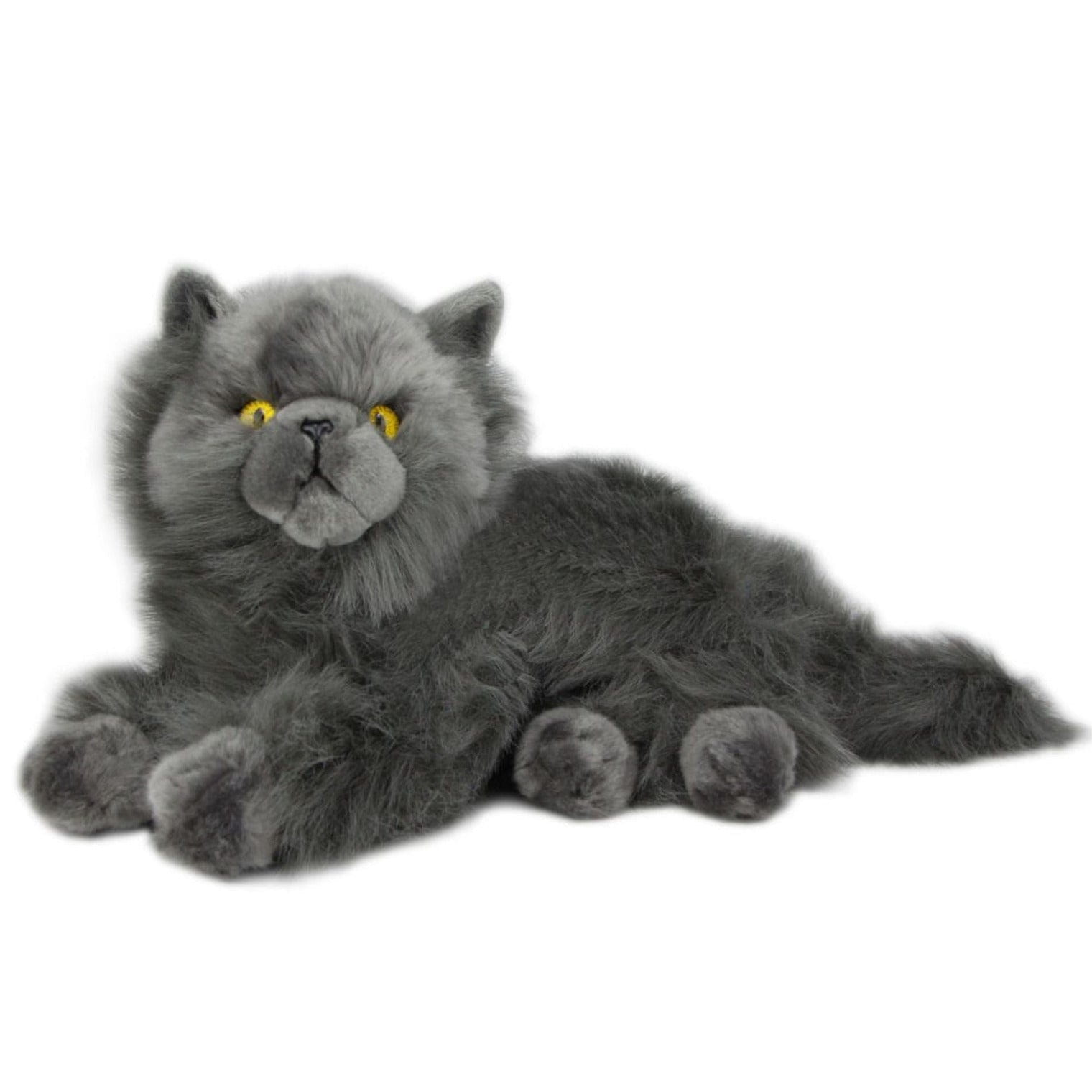 Carldick Perzische kat knuffel - pluche - 30 cm - grijs - dierenknuffel - Pluchen speelgoed