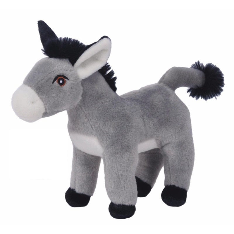 Ezel Henkie knuffel - pluche - grijs - 24 cm - dierenknuffel - Pluchen speelgoed