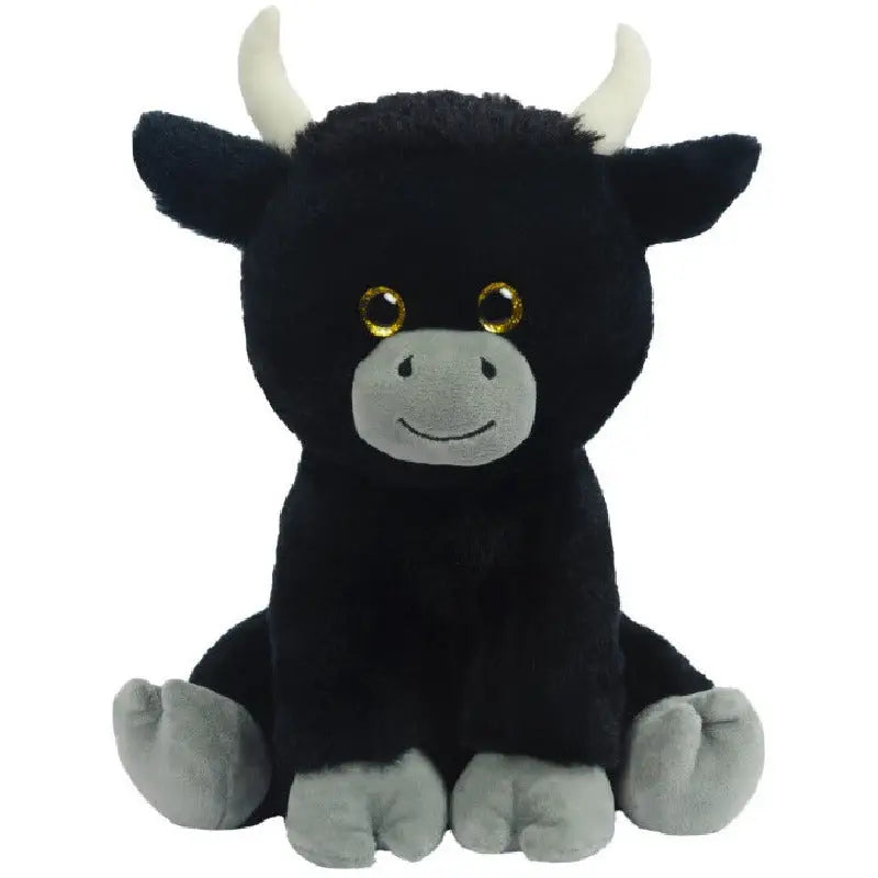 knuffeldier-stier-koe-herman-zachte-pluche-stof-dieren-knuffels-zwart-24-cm_10430250