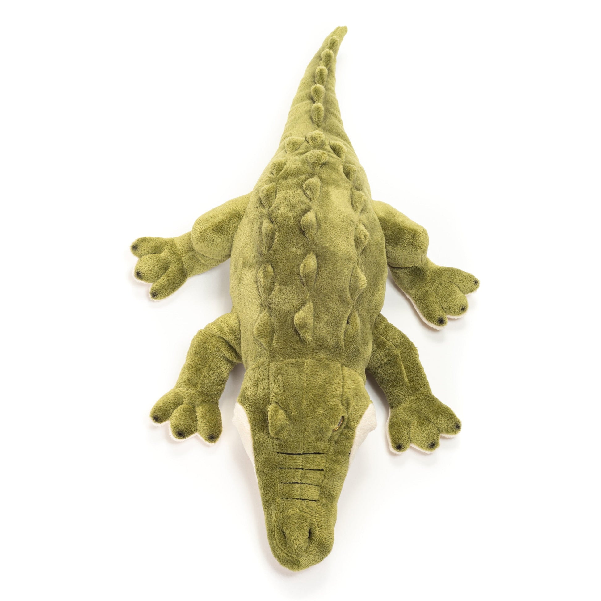 Hermann Teddy krokodil knuffel - pluche - groen - 60 cm - Pluchen speelgoed