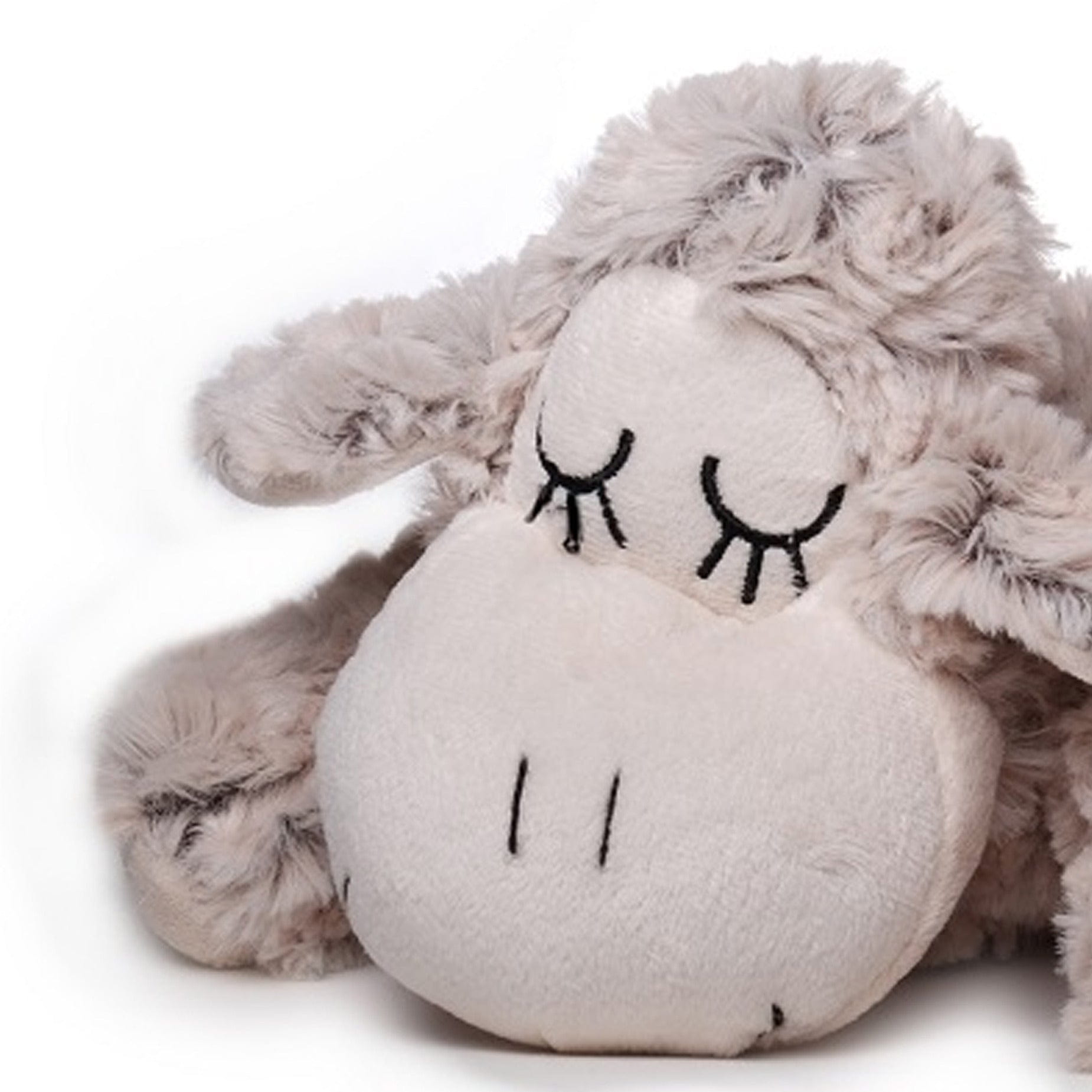 Inware lammetje knuffel - pluche - creme - liggend - 30 cm - Pluchen speelgoed