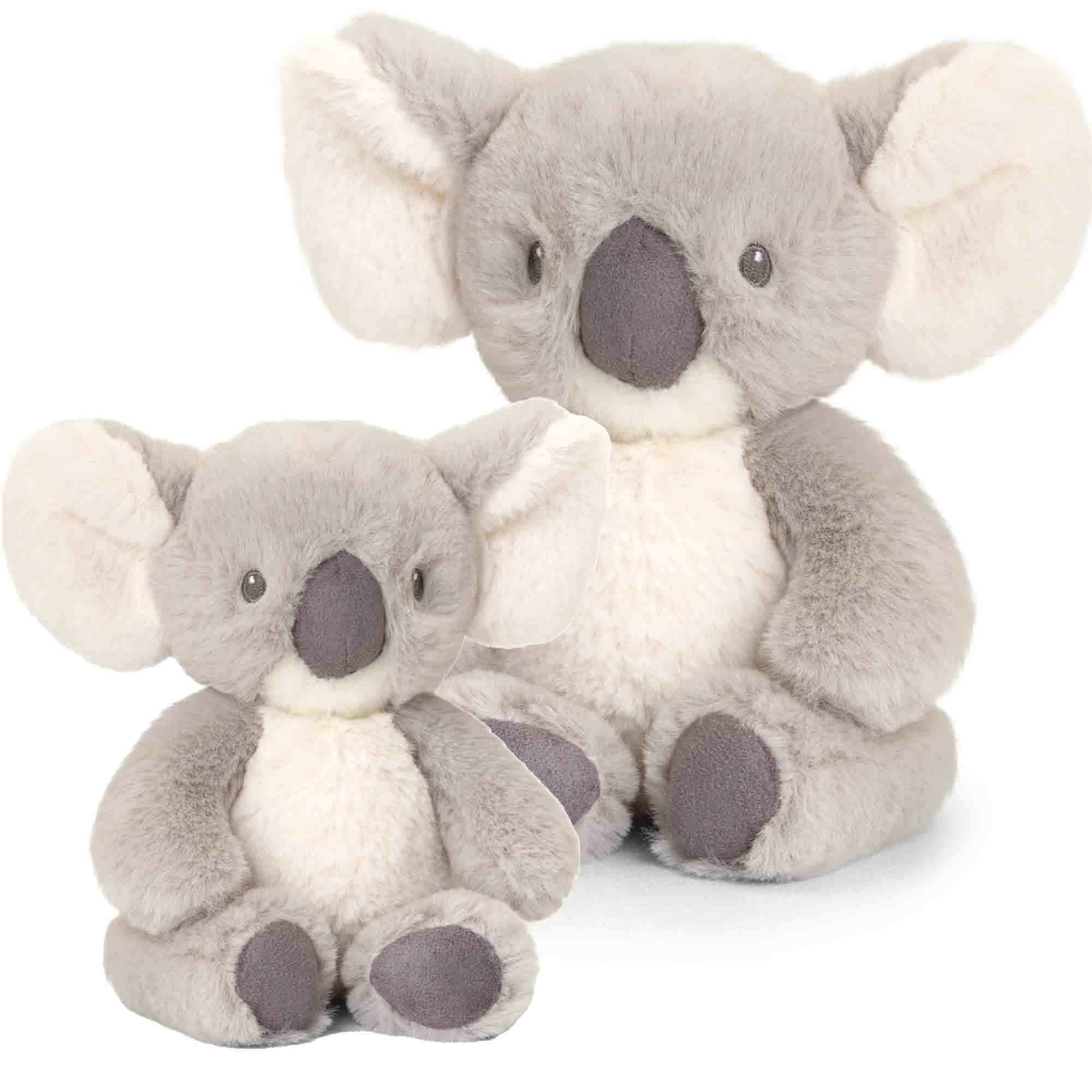 Keel Toys koala knuffels - pluche - 14 en 25 cm - grijs - set - Pluchen speelgoed