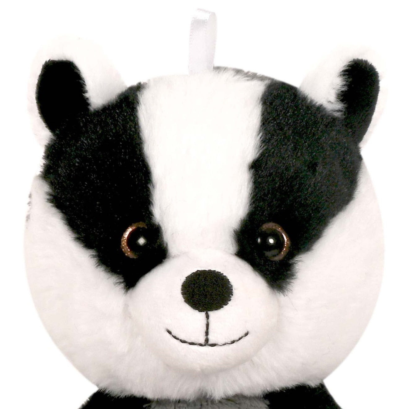 Knuffeldier das - pluche - zwart/grijs - 24 cm - dierenknuffel - Pluchen speelgoed