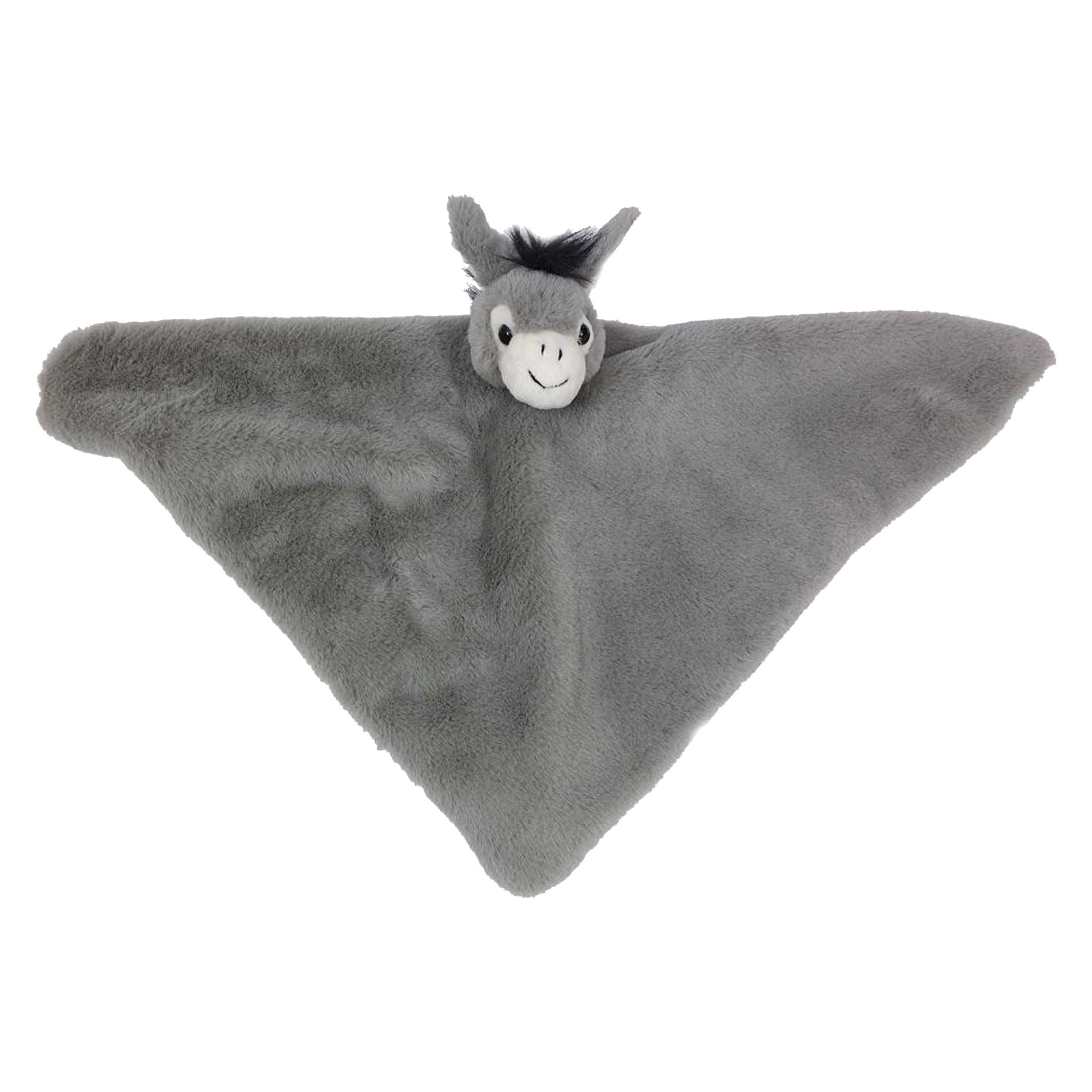 Knuffeldier ezel - pluche - grijs - 45 cm - baby knuffel