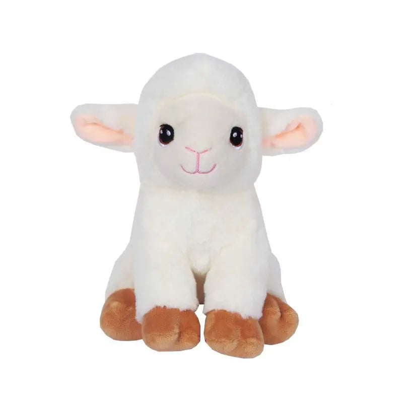 Lisa lammetje knuffel - zachte pluche - wit - 23 cm - Pluchen speelgoed
